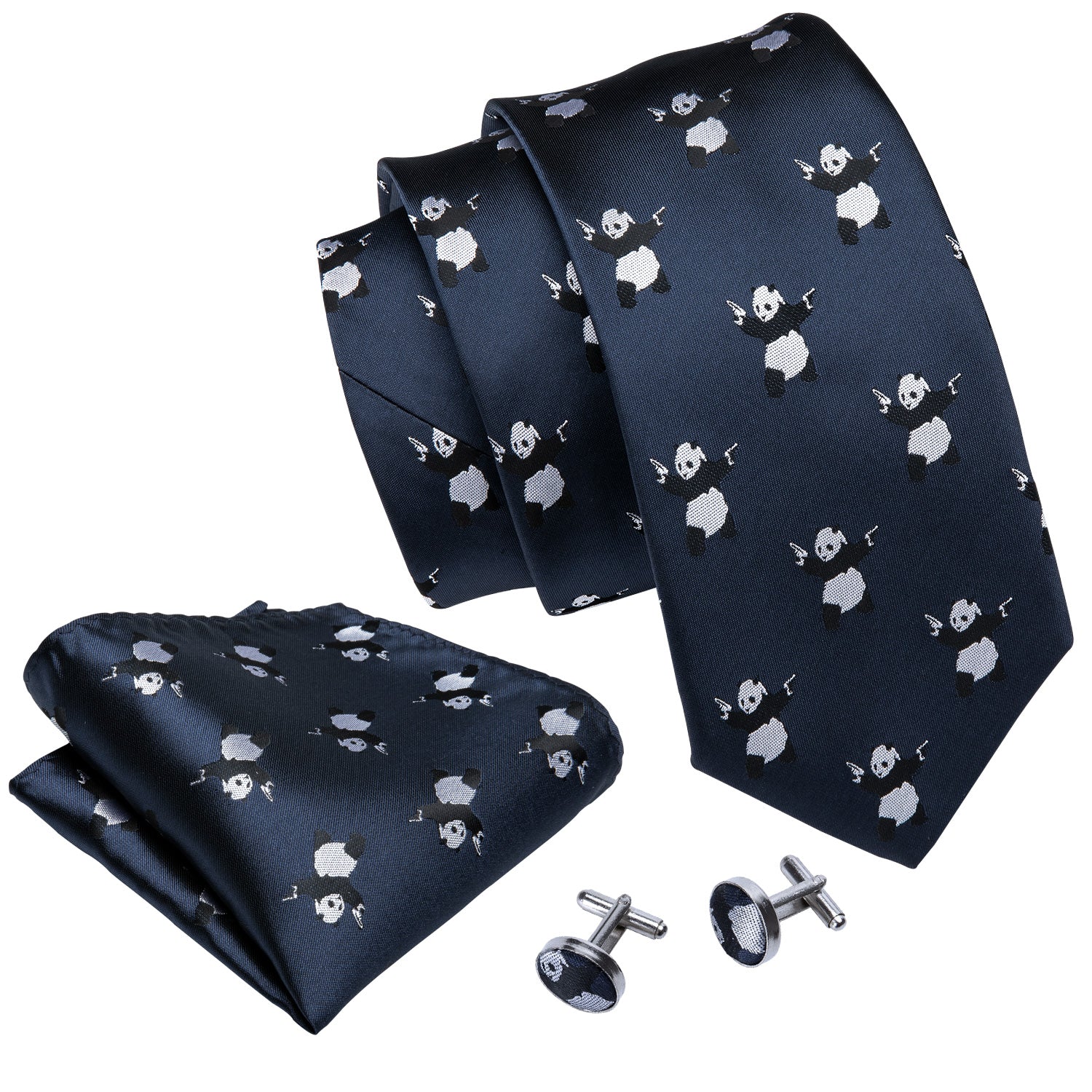 GentCrest Blue Novelty Tie Hanky Cufflinks Set - Image 6