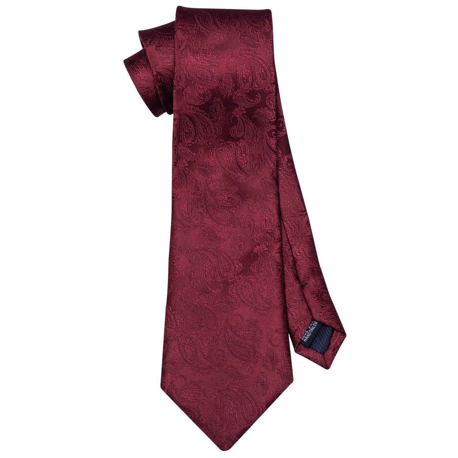 GentCrest Burgundy Paisley Tie Hanky Cufflinks Set - Image 3