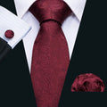 GentCrest Burgundy Paisley Tie Sets - Image 1