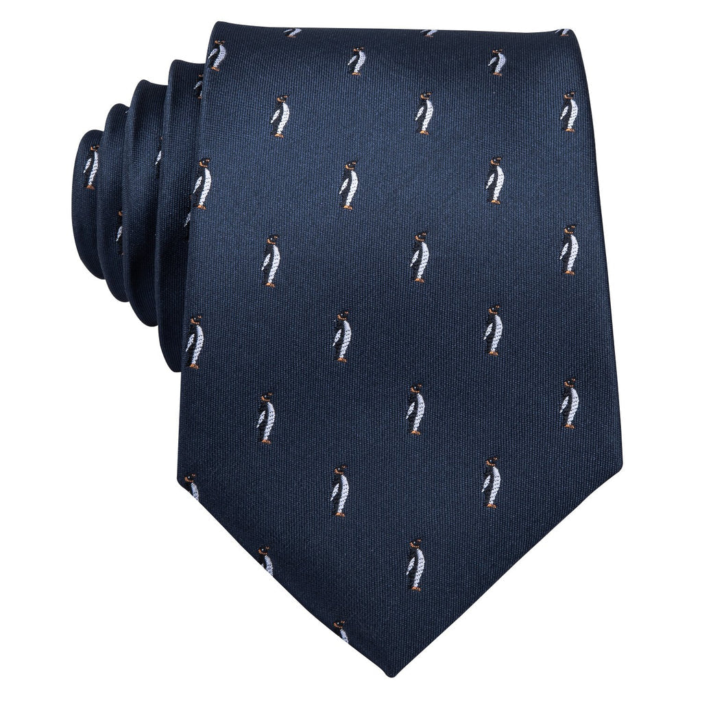 Blue Penguin Novelty Silk Tie Set - GentCrest - View 3