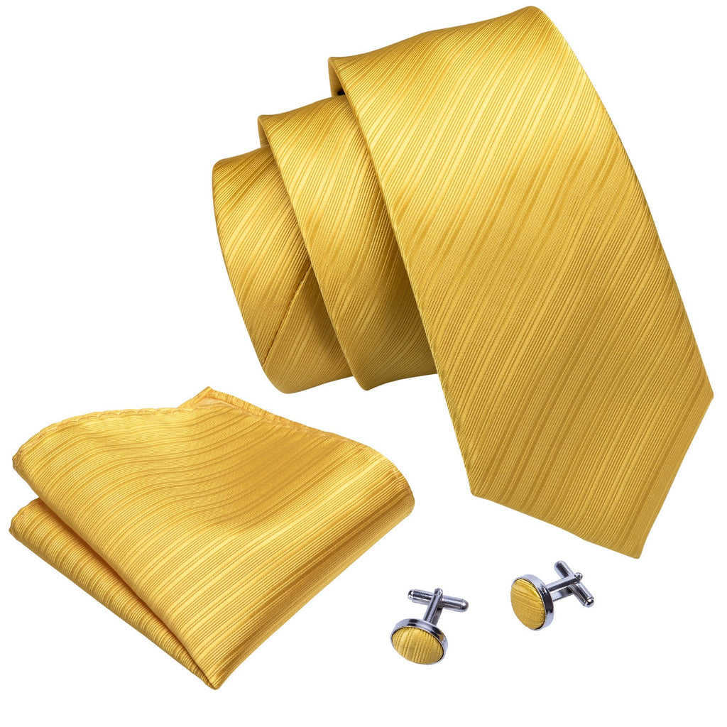 GentCrest Gold Striped Tie Hanky Cufflinks Set - Image 8