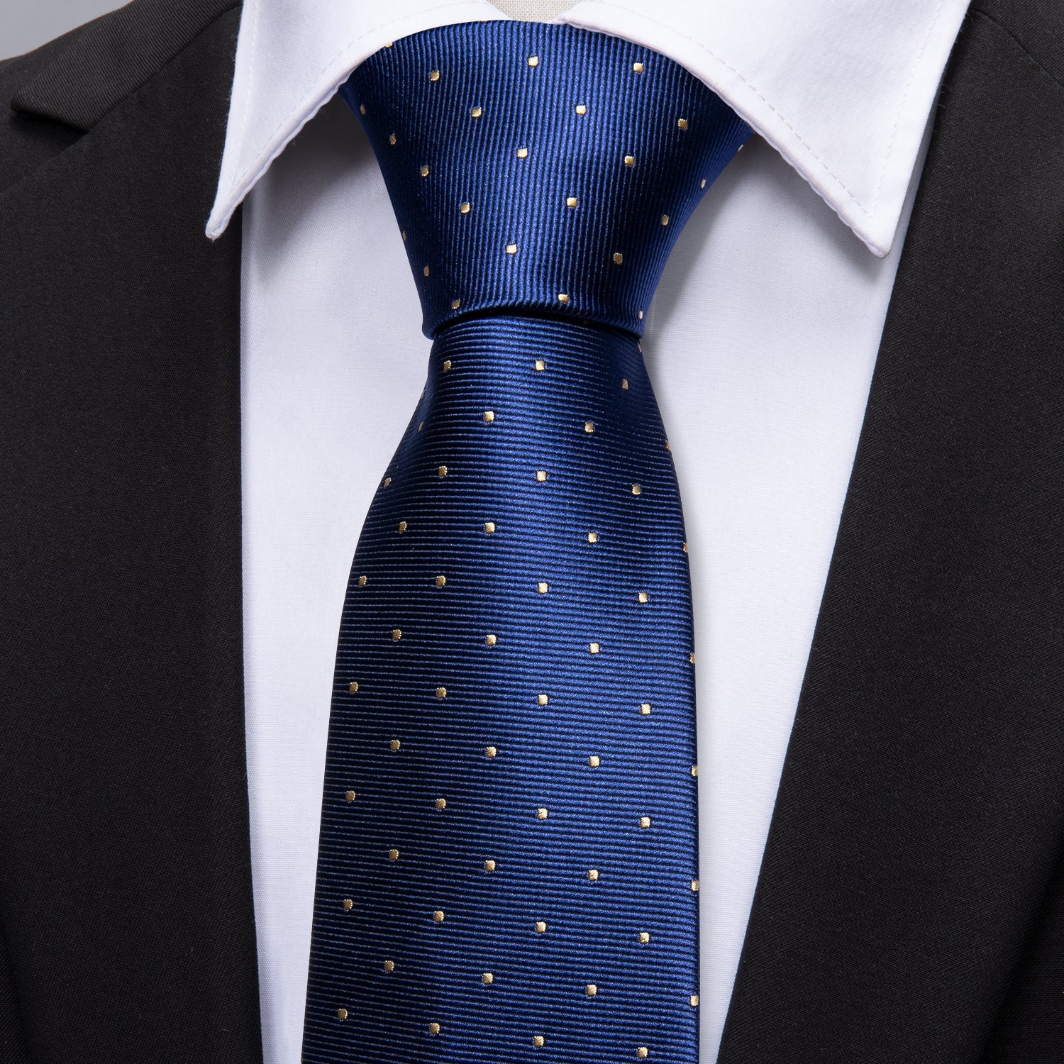 GentCrest Blue Polka Dot Tie Hanky Cufflinks Set - Image 5