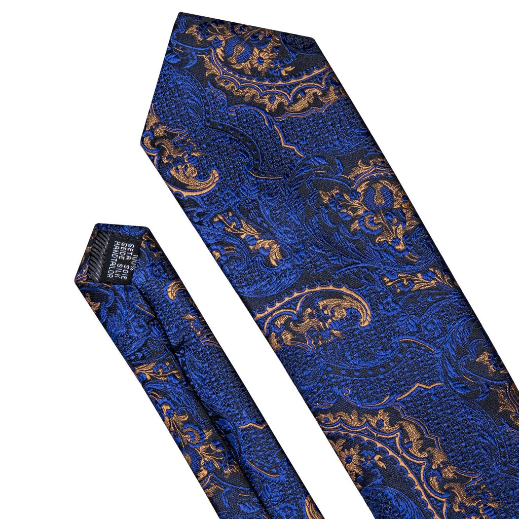 GentCrest Blue Paisley Tie Hanky Cufflinks Set - Image 2