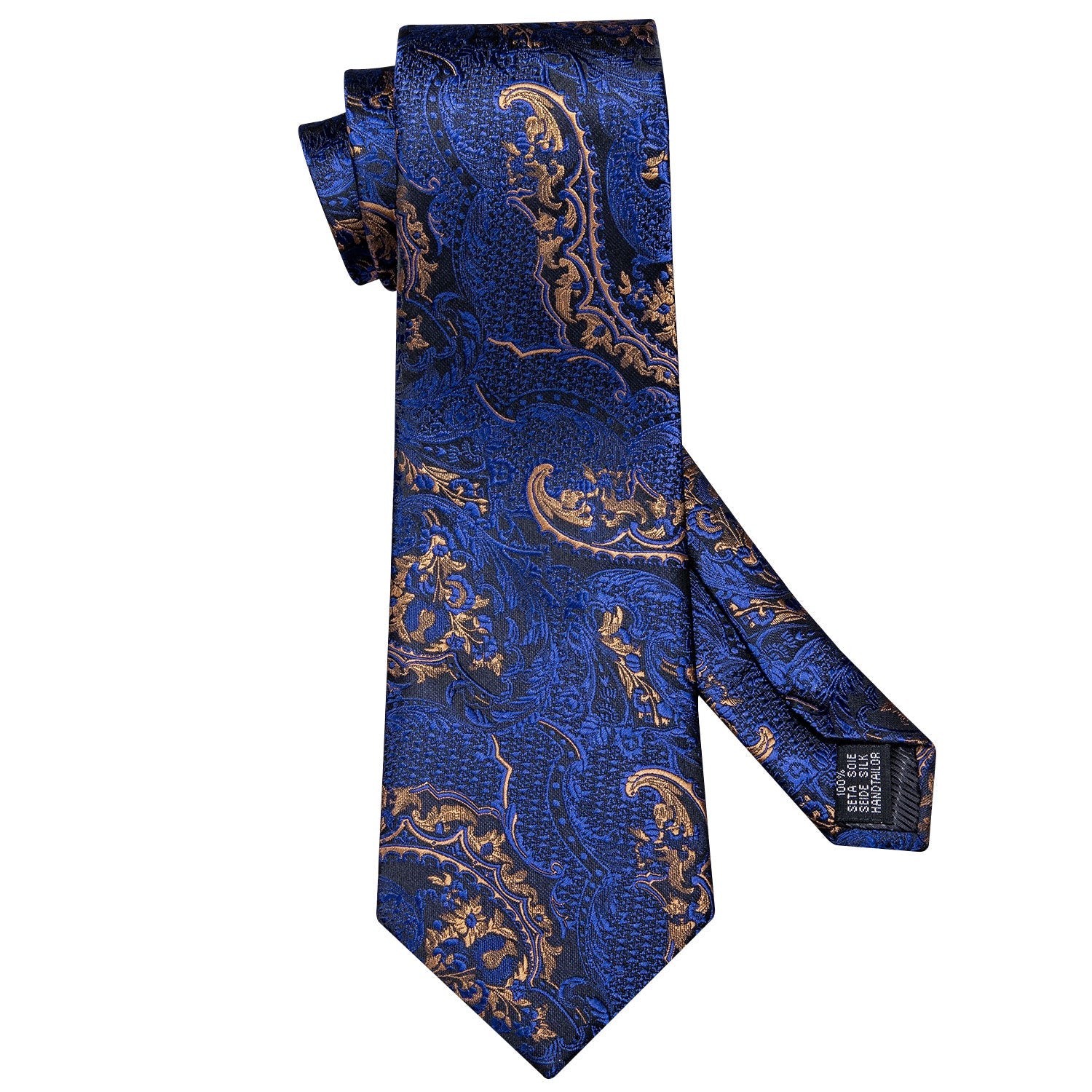 GentCrest Blue Paisley Tie Hanky Cufflinks Set - Image 4