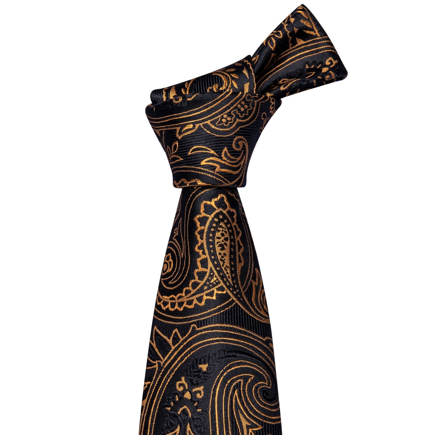 GentCrest Black Paisley Tie Hanky Cufflinks Set - Image 6