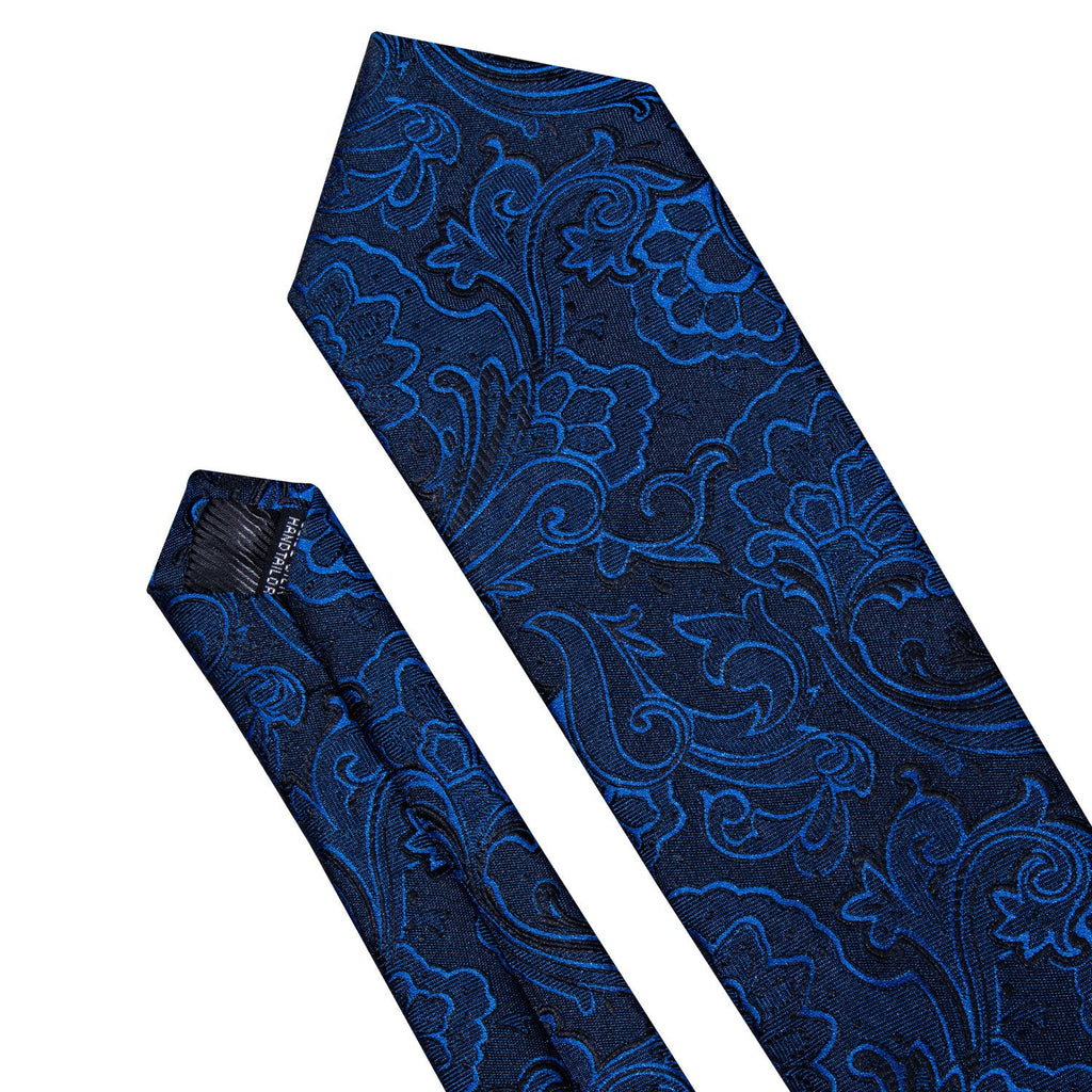 GentCrest Blue Floral Tie Hanky Cufflinks Set - Image 2