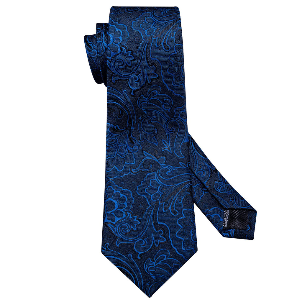 GentCrest Blue Floral Tie Hanky Cufflinks Set - Image 5