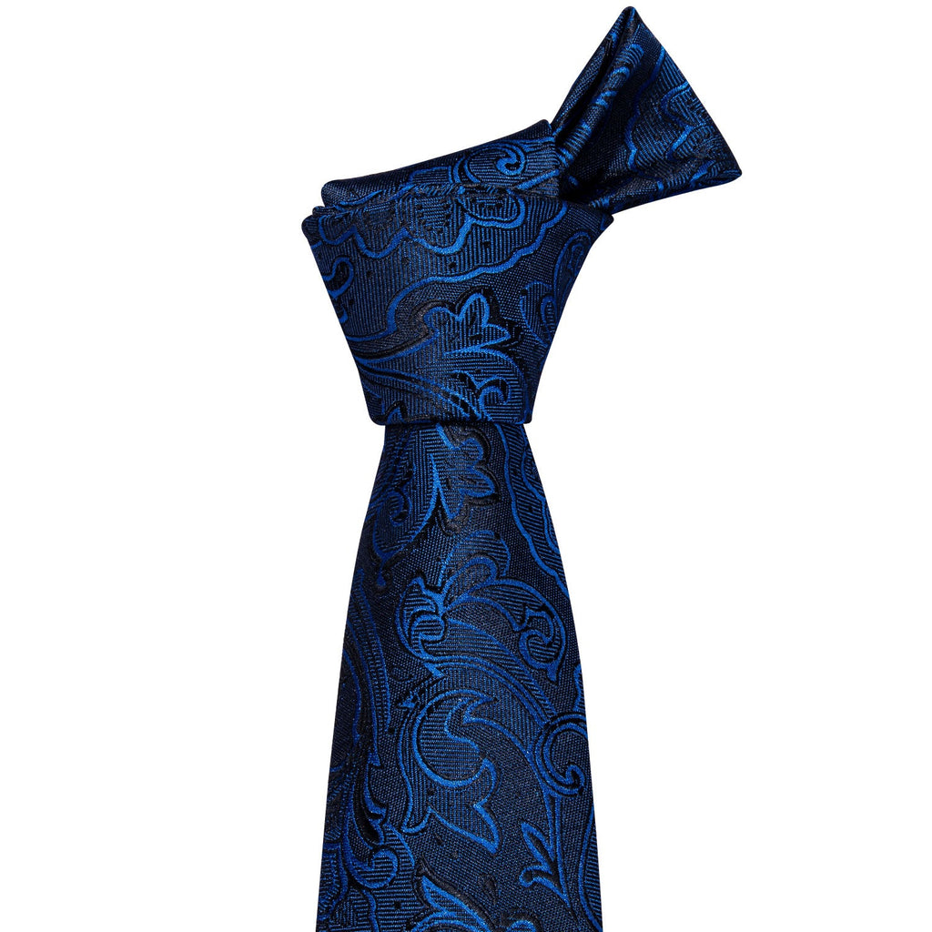 GentCrest Blue Floral Tie Hanky Cufflinks Set - Image 3