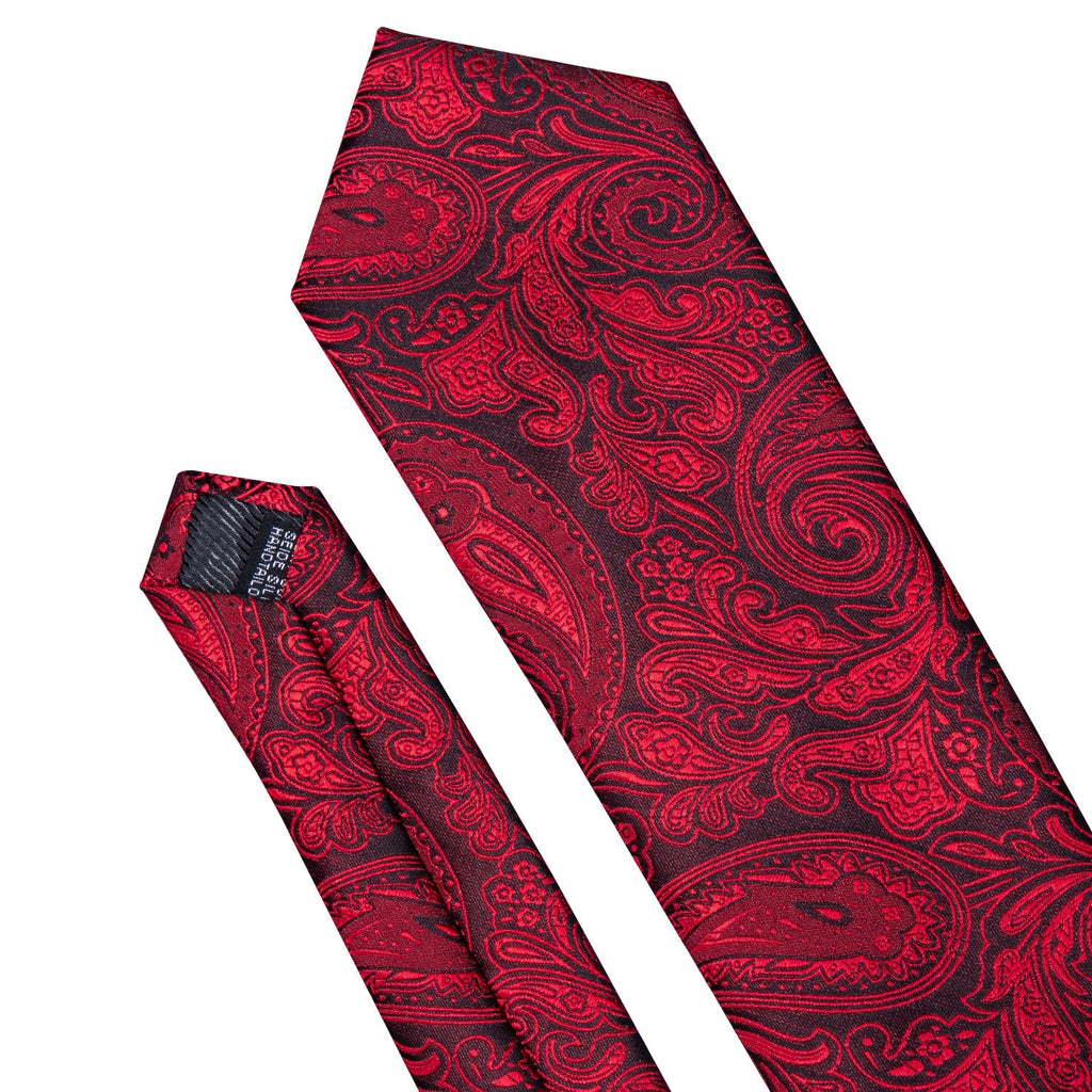 GentCrest Black Paisley Tie Hanky Cufflinks Set - Image 3