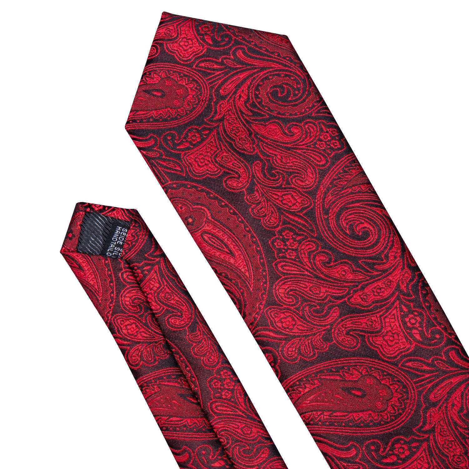 GentCrest Black Paisley Tie Hanky Cufflinks Set - Image 3