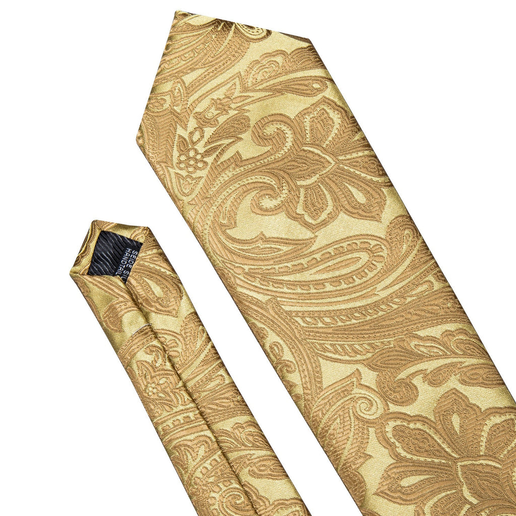 GentCrest Gold Floral Tie Hanky Cufflinks Set - Image 3