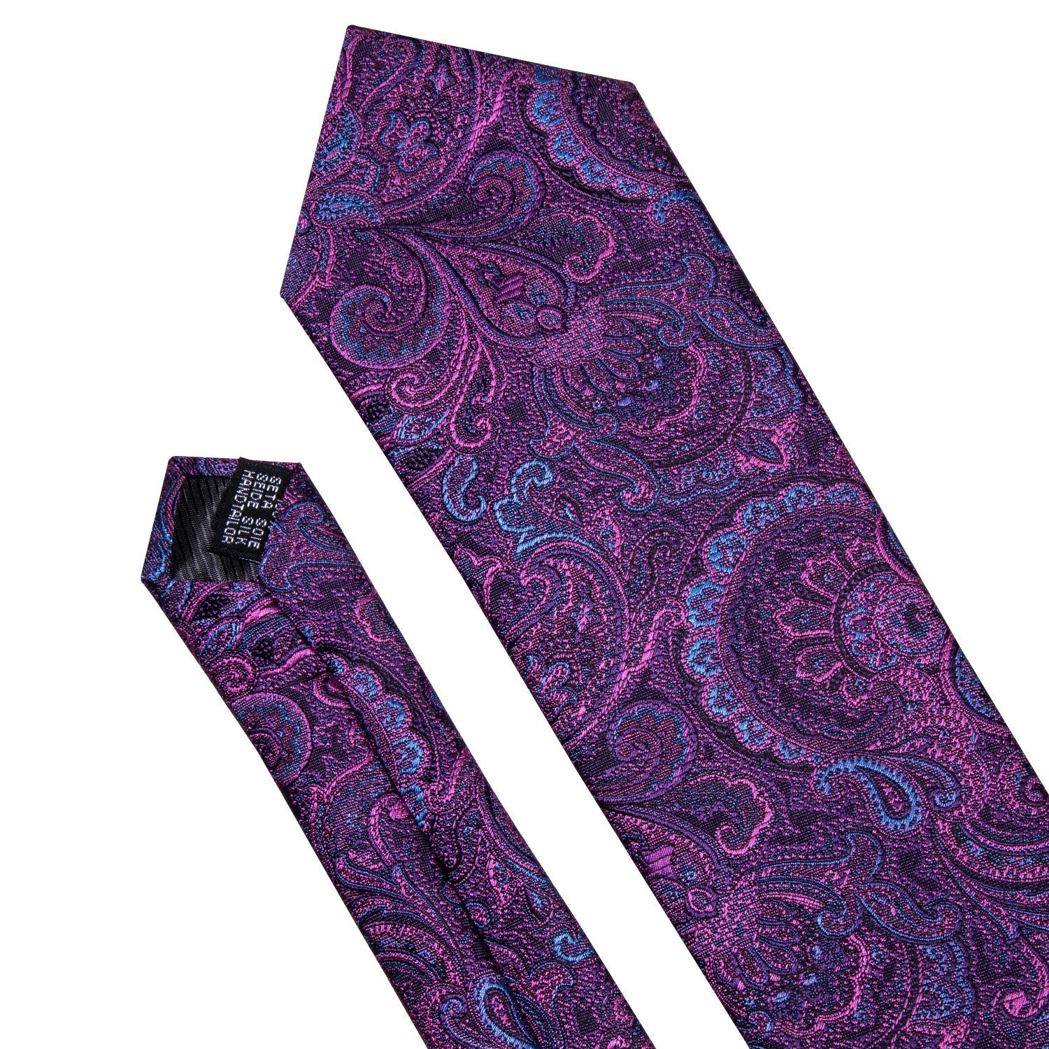 GentCrest Blue Paisley Tie Hanky Cufflinks Set - Image 2