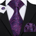 GentCrest Blue Paisley Tie Hanky Cufflinks Set - Image 1