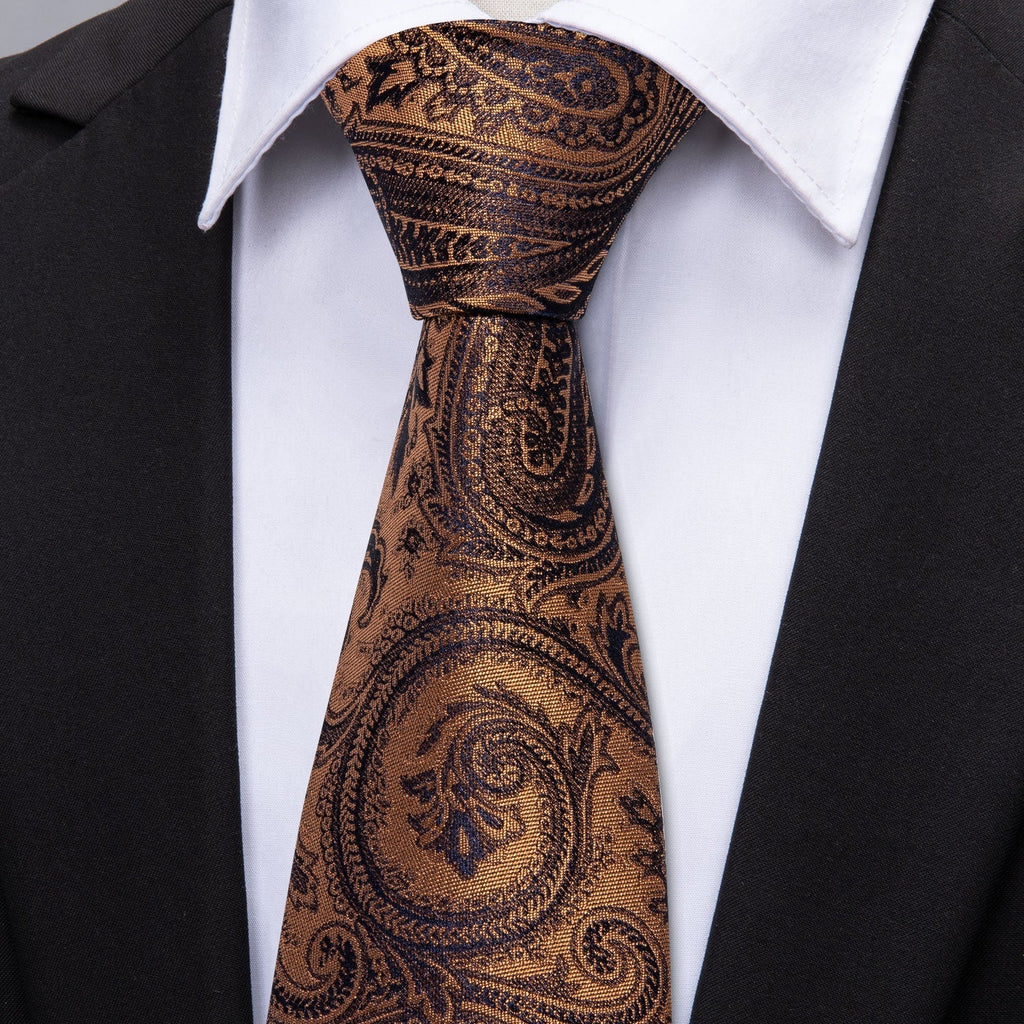 GentCrest Green Paisley Tie Hanky Cufflinks Set - Image 2