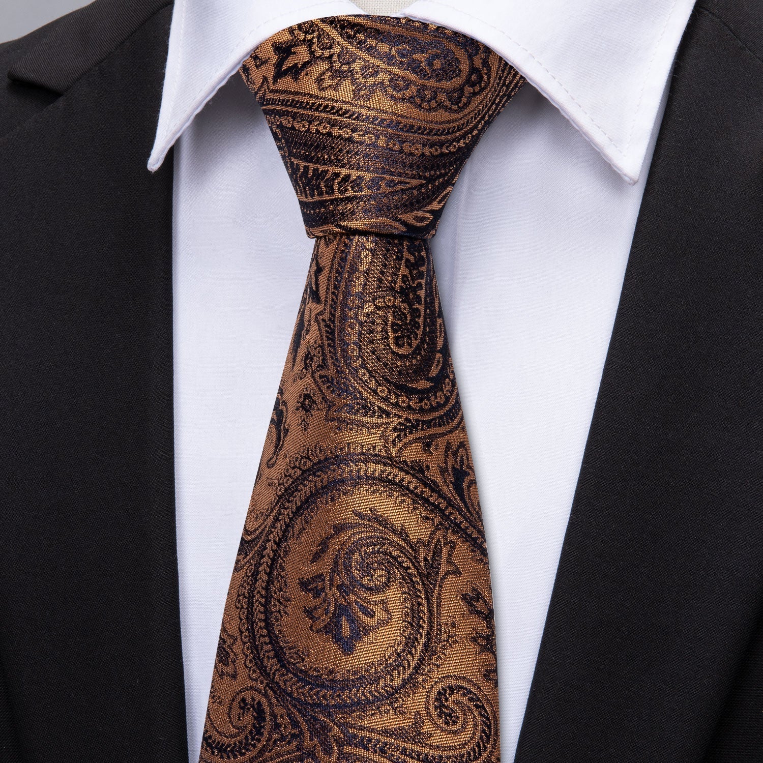 GentCrest Green Paisley Tie Hanky Cufflinks Set - Image 2