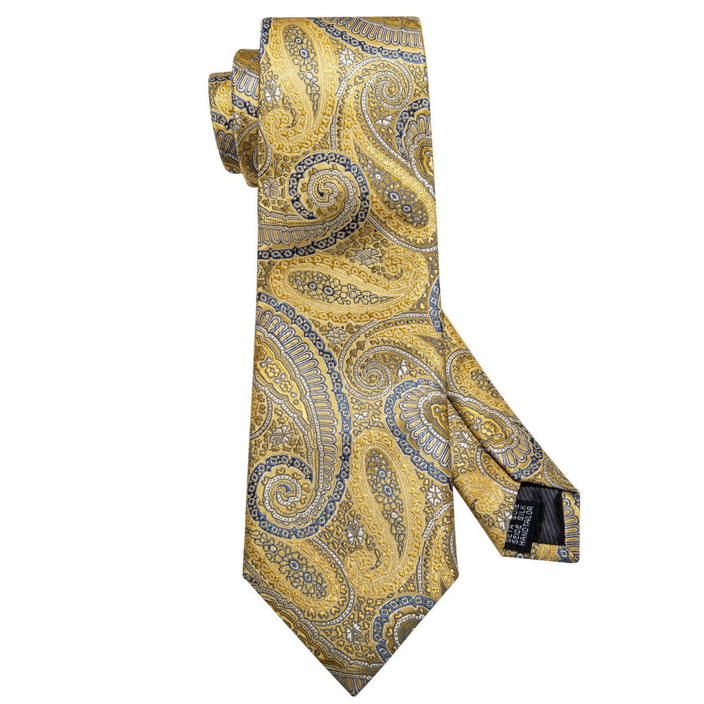 GentCrest Gold Paisley Tie Hanky Cufflinks Set - Image 4