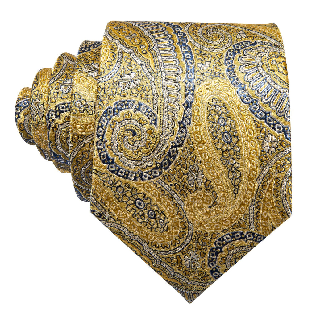 GentCrest Gold Paisley Tie Hanky Cufflinks Set - Image 5