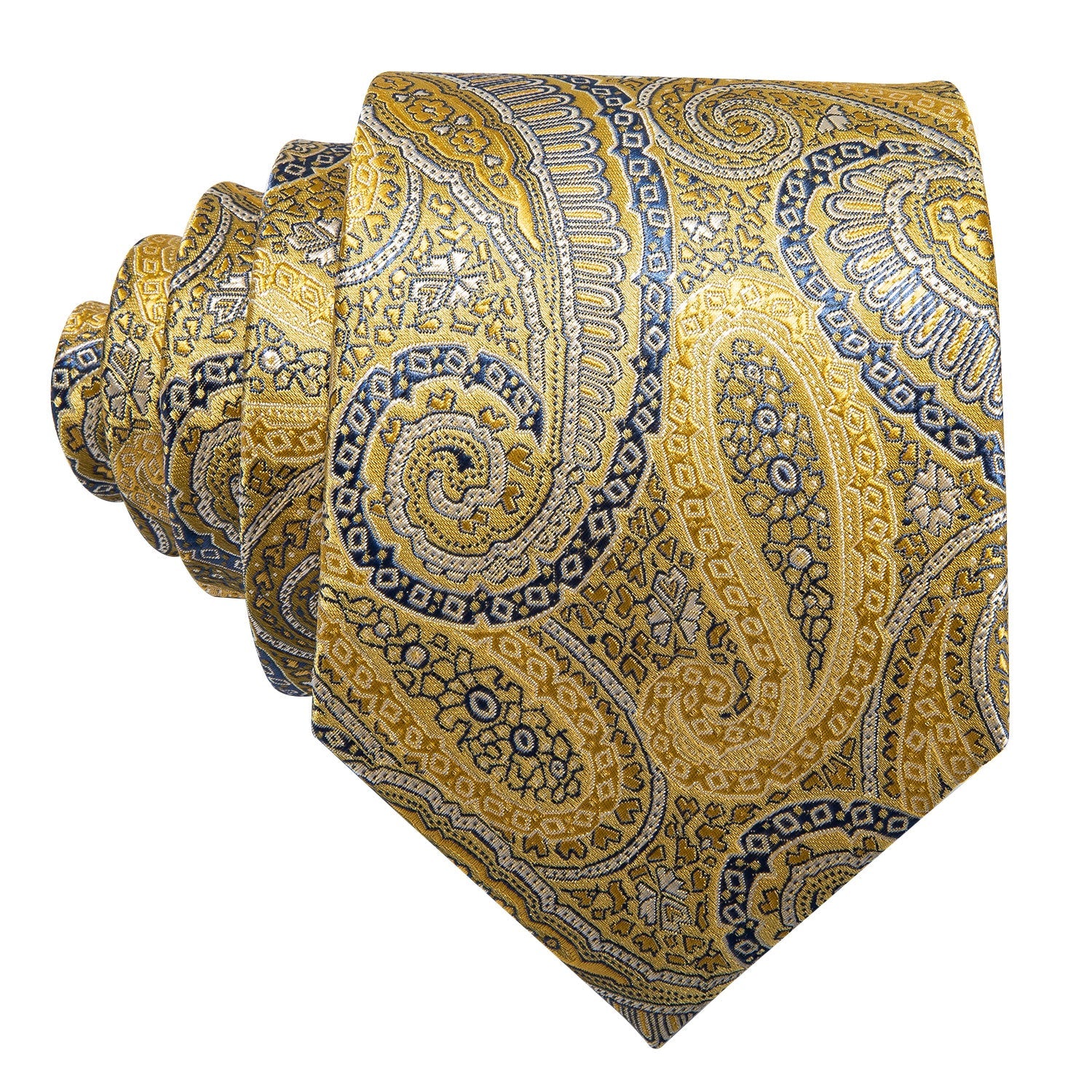 GentCrest Gold Paisley Tie Hanky Cufflinks Set - Image 5