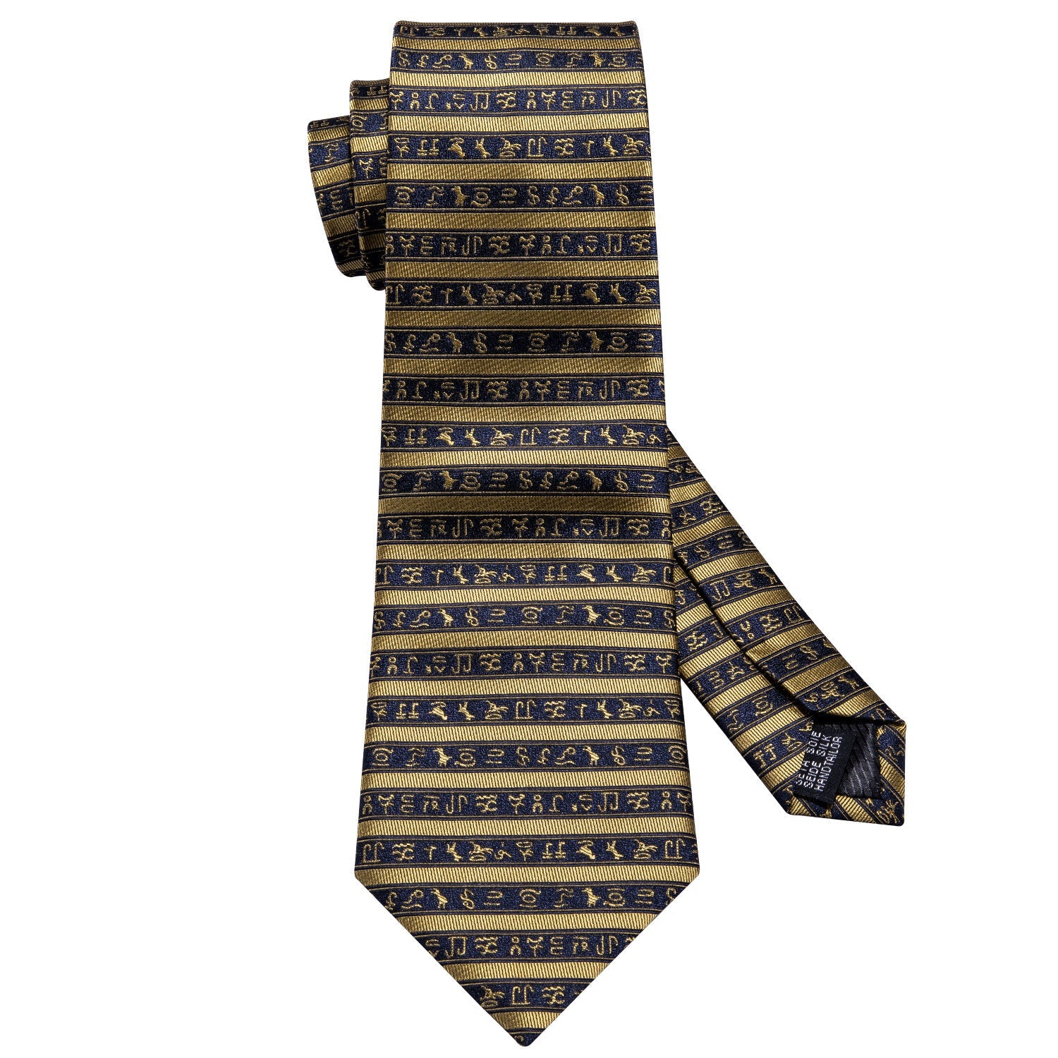 GentCrest Black Striped Tie Hanky Cufflinks Set - Image 3