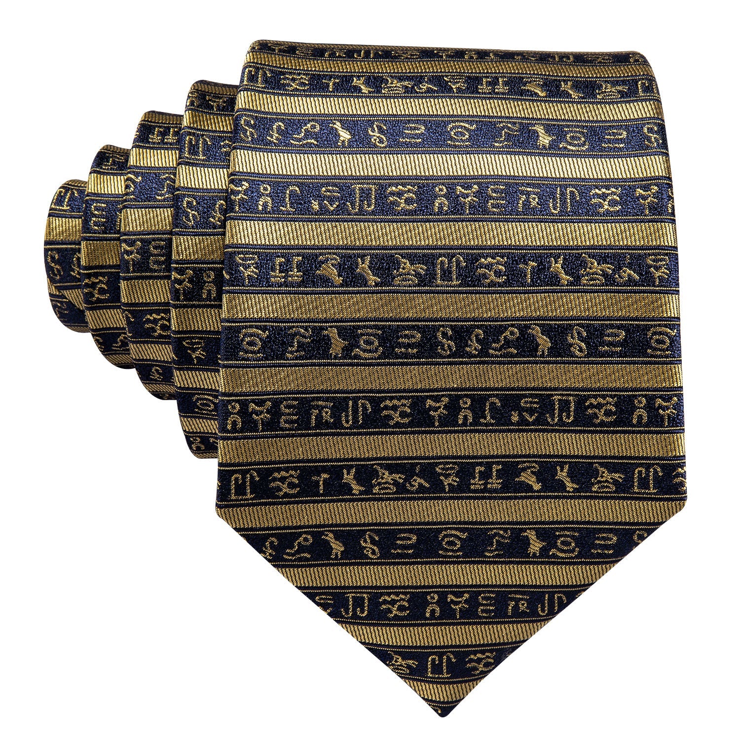 GentCrest Black Striped Tie Hanky Cufflinks Set - Image 7