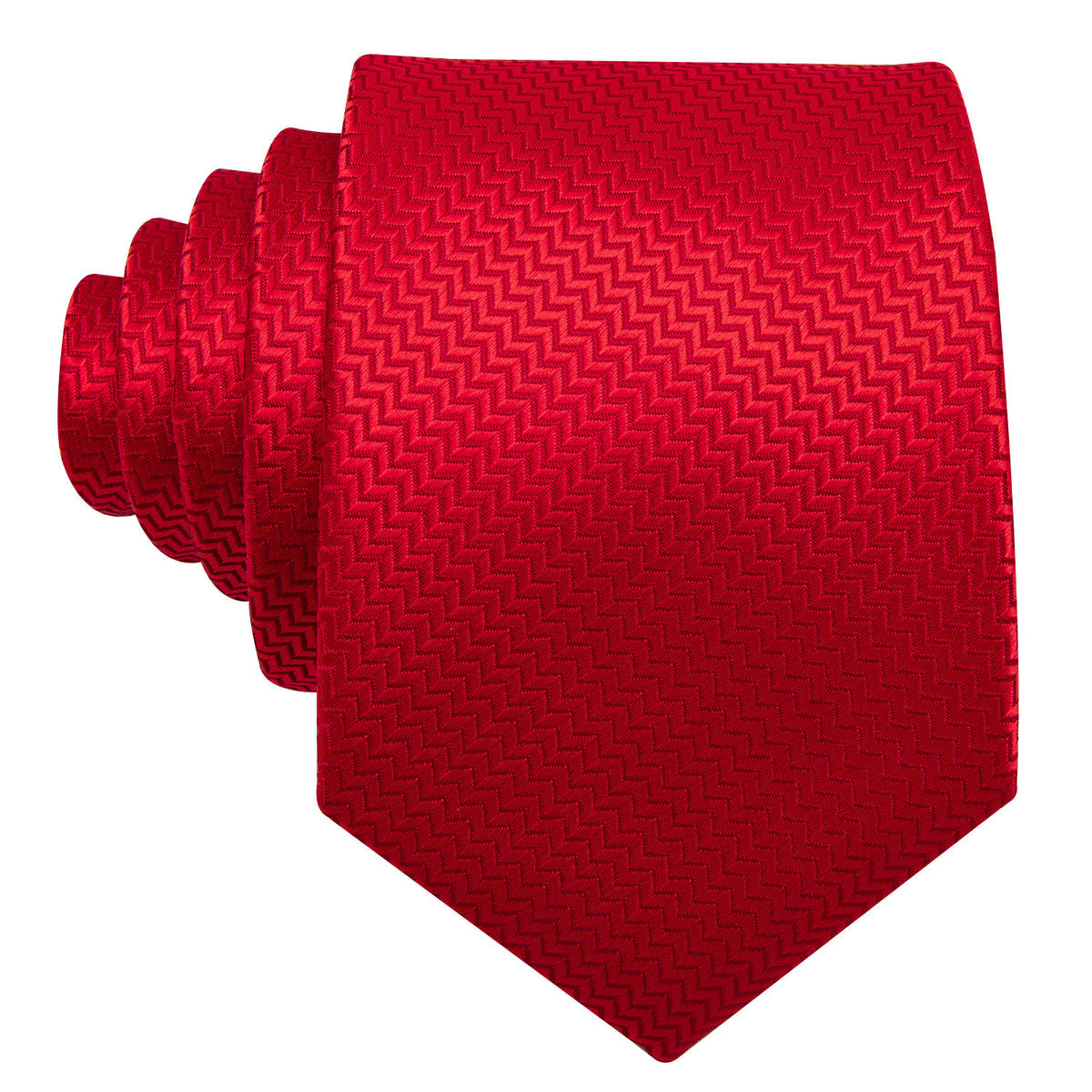 Red Novelty Silk Tie Set - GentCrest - View 5