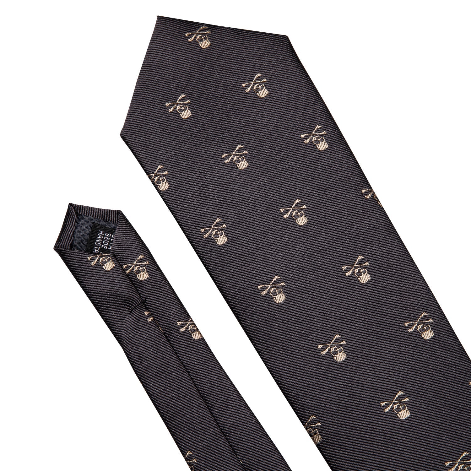 Skulls Premium Silk Tie Set - GentCrest - View 5