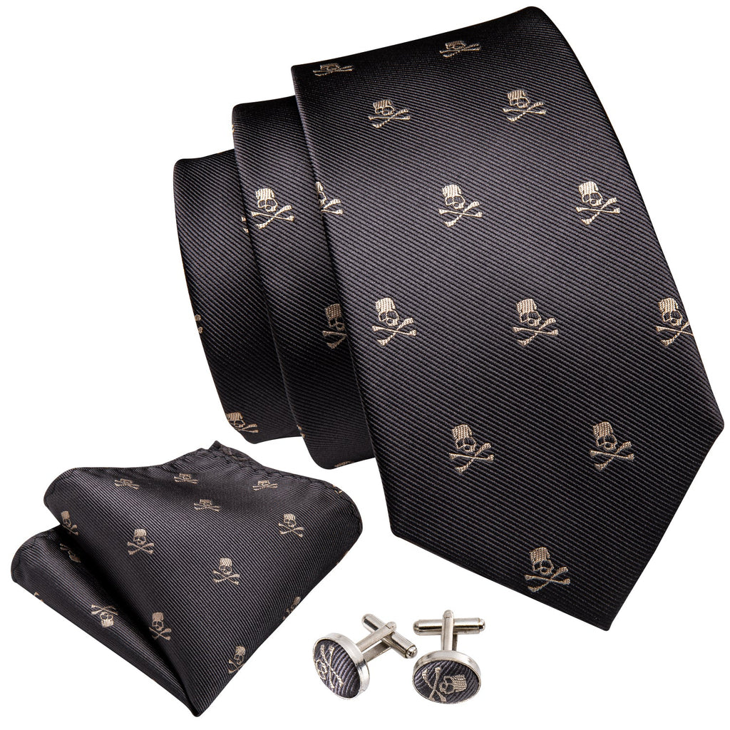 GentCrest Black Novelty Tie Hanky Cufflinks Set - Image 6