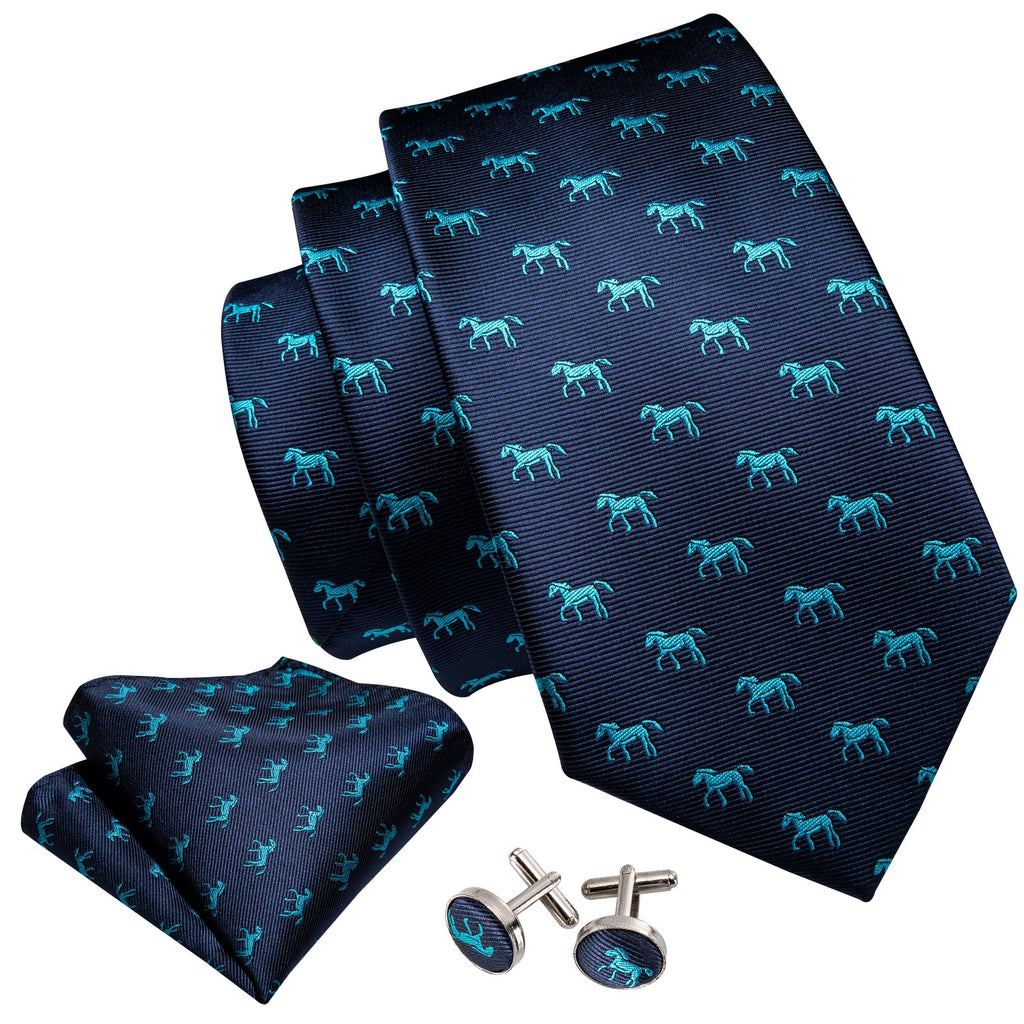 GentCrest Blue Novelty Tie Hanky Cufflinks Set - Image 6