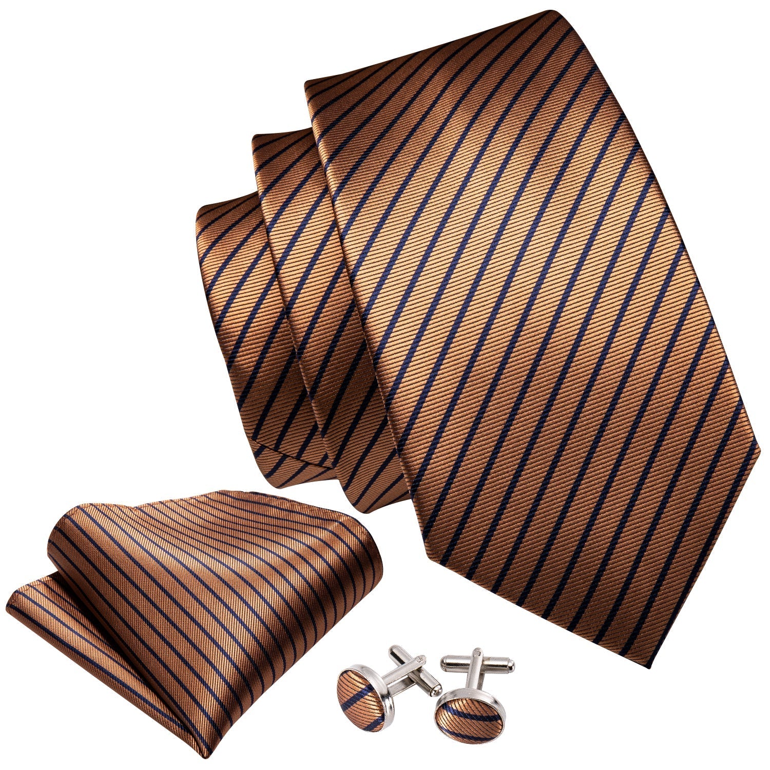 Patina Gold Premium Silk Tie Set - GentCrest - View 2