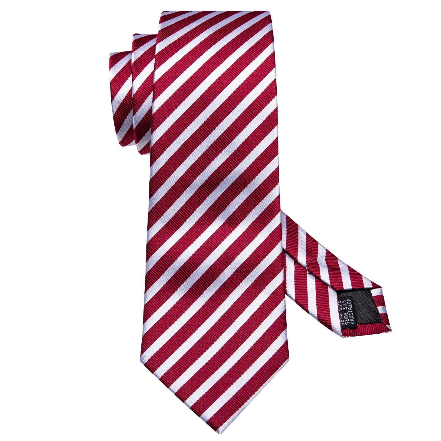 GentCrest Red Striped Tie with Lapel Pin - Image 2