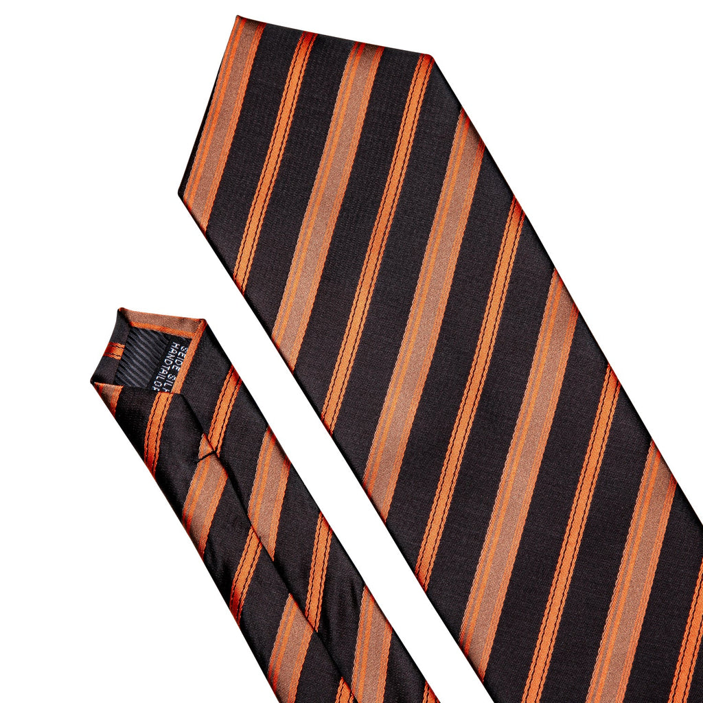 GentCrest Black Striped Tie Hanky Cufflinks Set - Image 5
