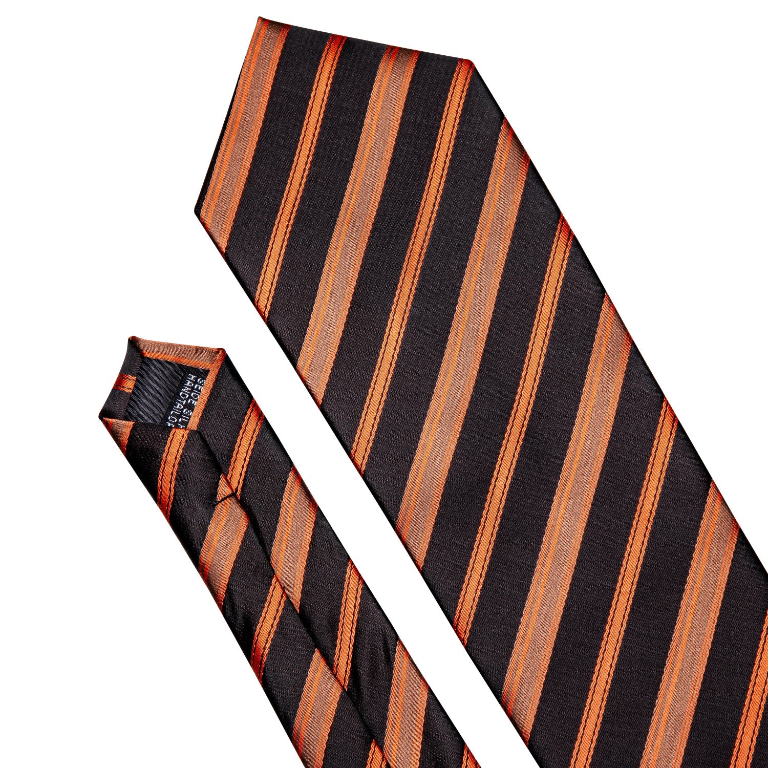 GentCrest Black Striped Tie Hanky Cufflinks Set - Image 5