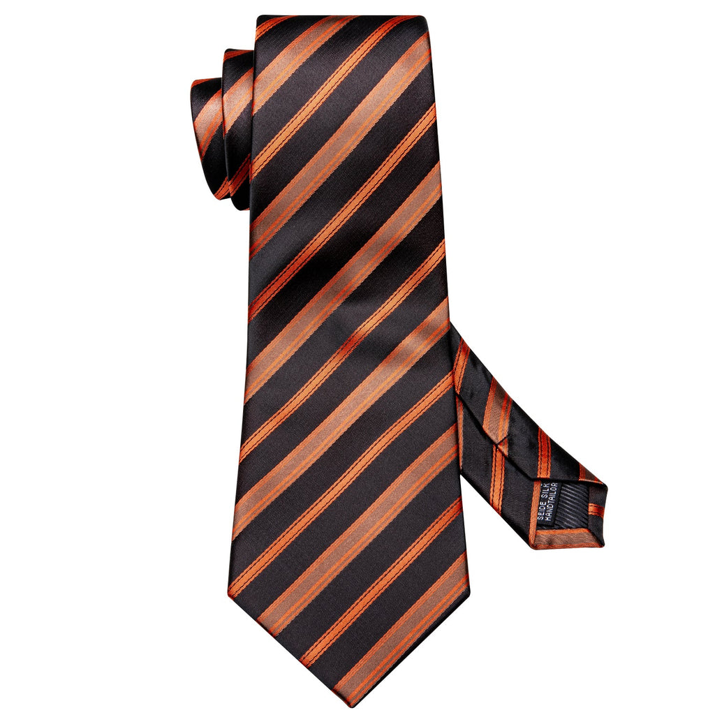 GentCrest Black Striped Tie Hanky Cufflinks Set - Image 3