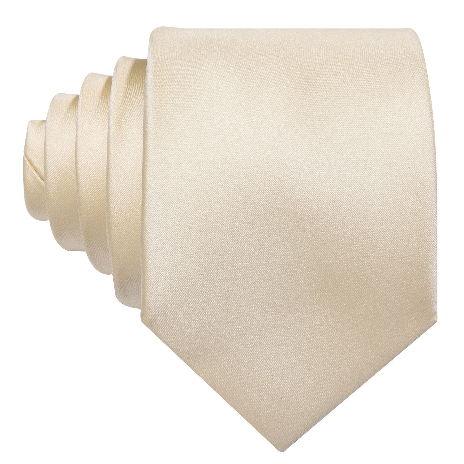 GentCrest Beige Solid Tie Hanky Cufflinks Set - Image 3
