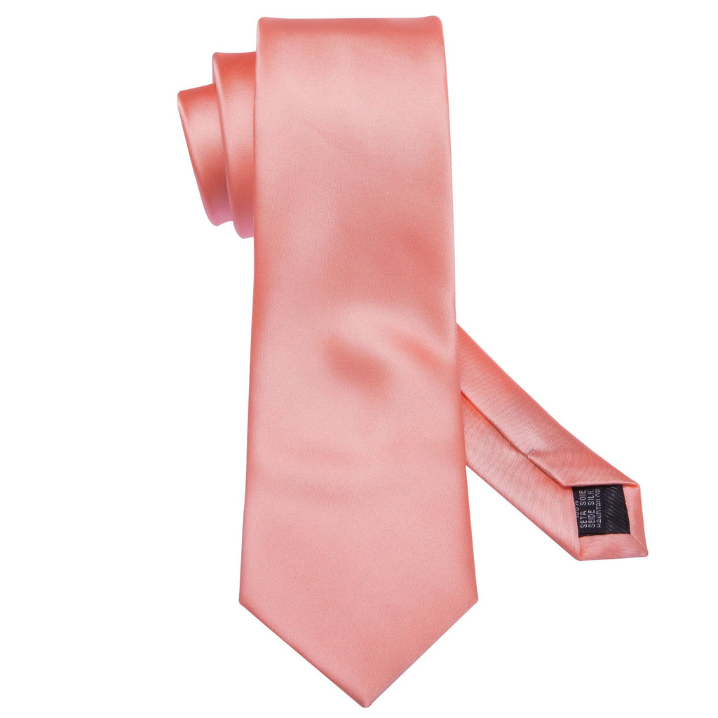 GentCrest Pink Solid Tie Hanky Cufflinks Set - Image 4