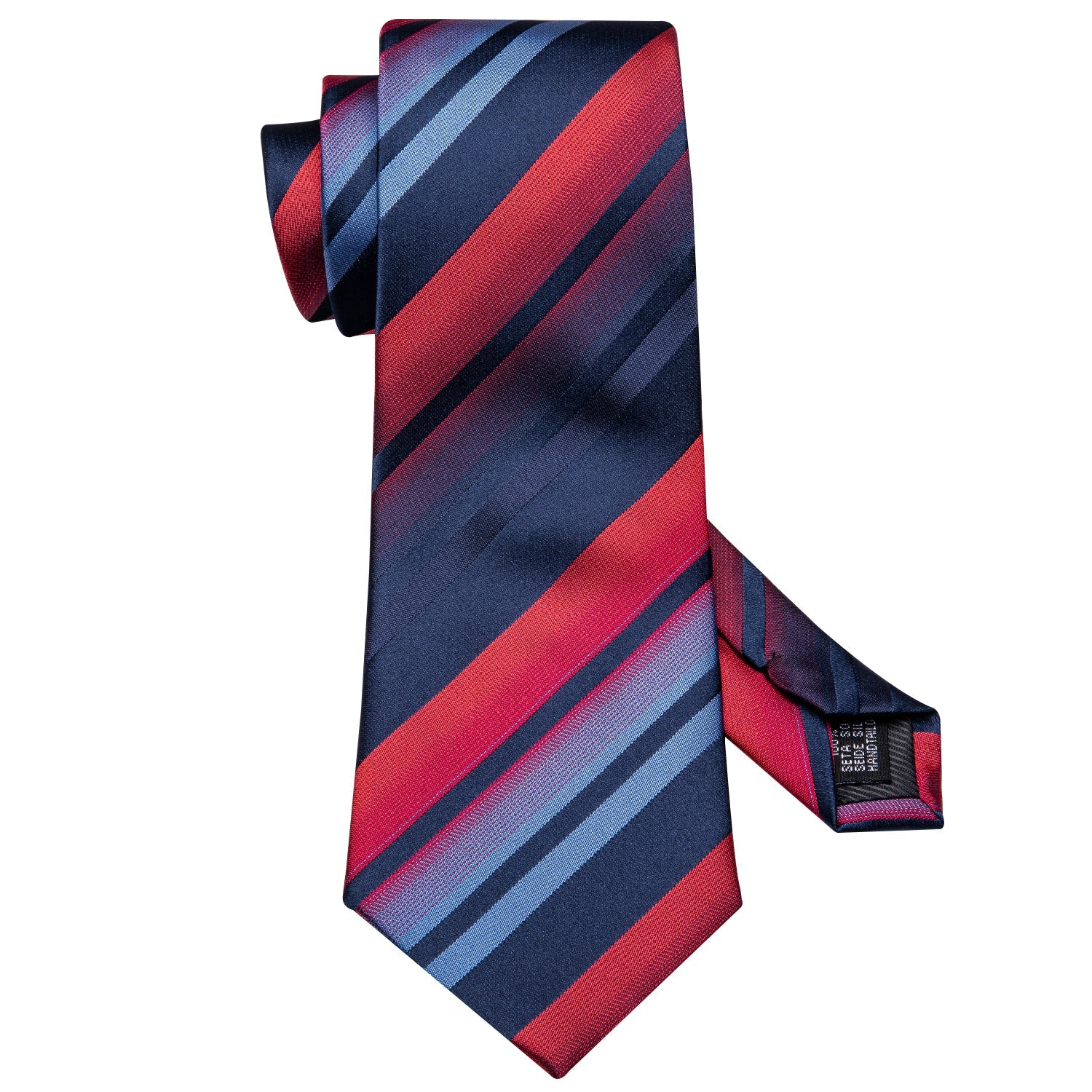 GentCrest Blue Striped Tie Hanky Cufflinks Set - Image 3