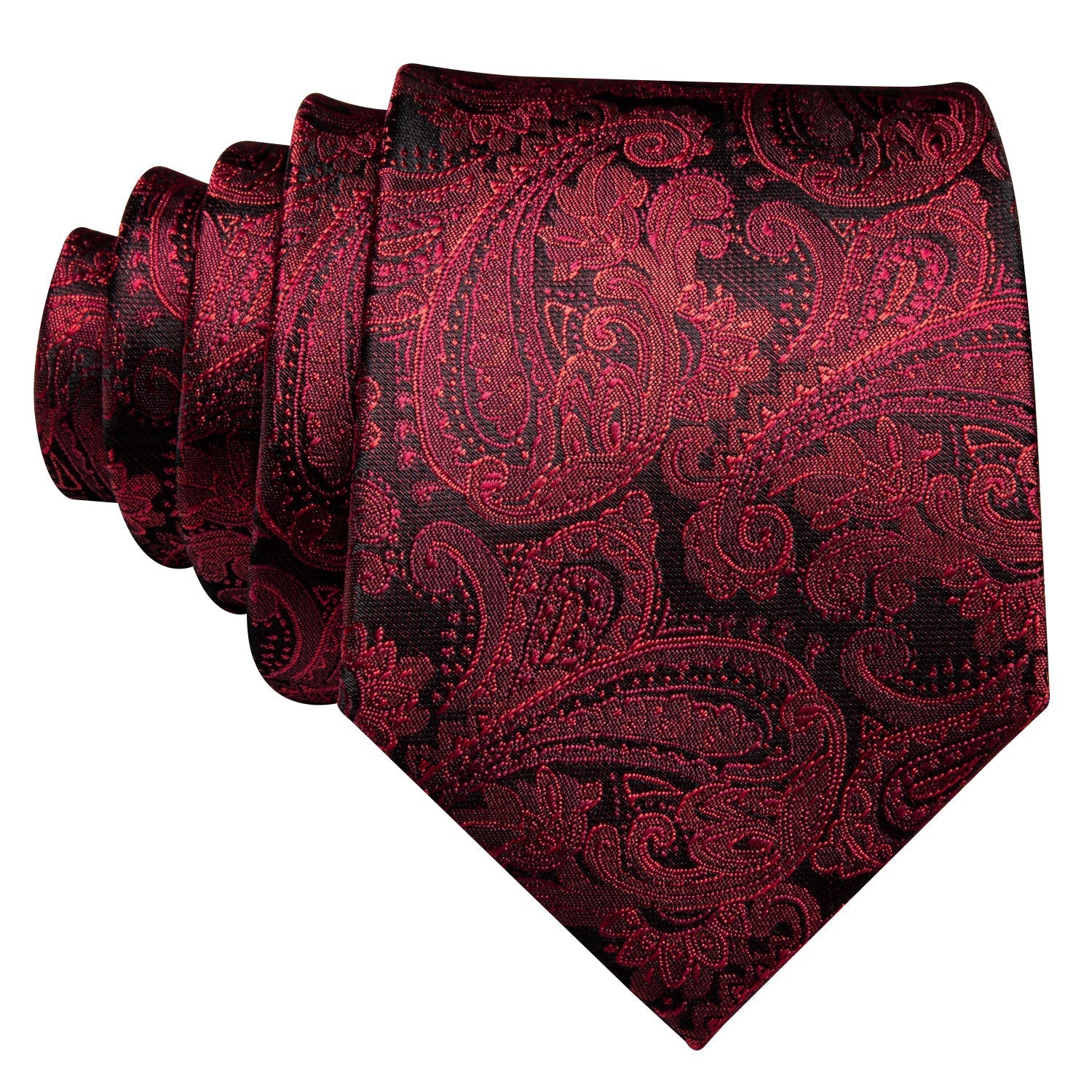GentCrest Black Paisley Tie Hanky Cufflinks Set - Image 5