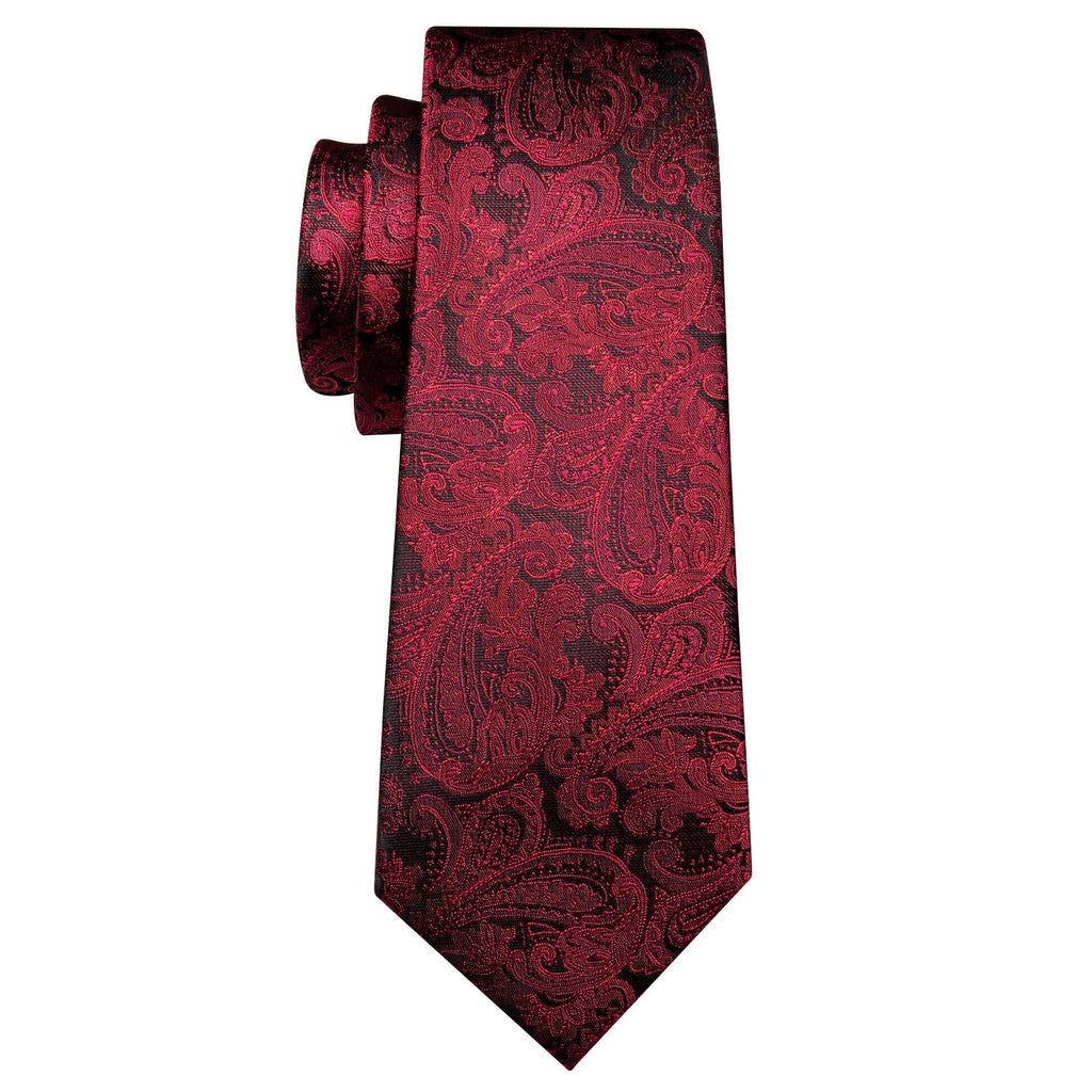 GentCrest Black Paisley Tie Hanky Cufflinks Set - Image 4