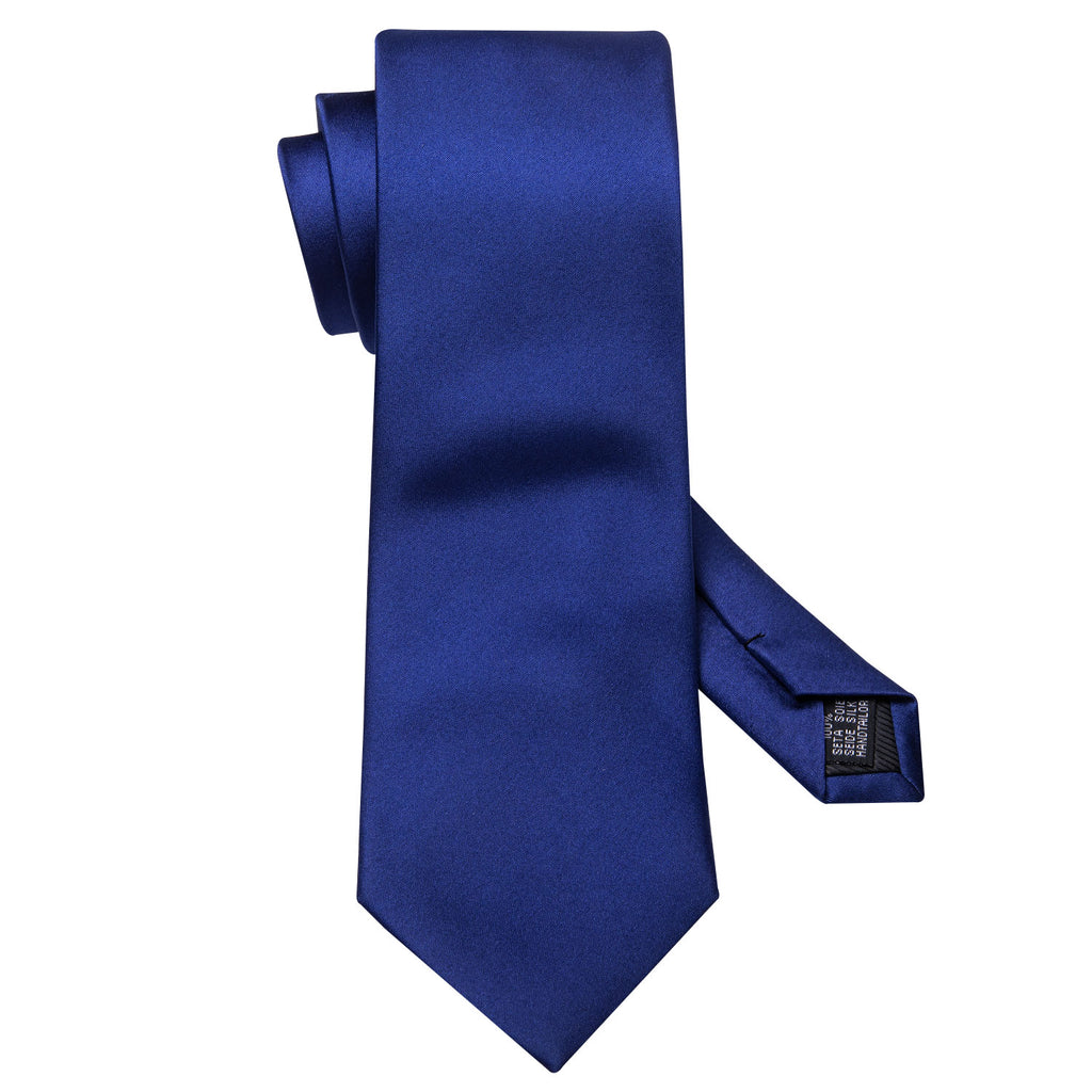Sapphire Blue Silk Tie Set - GentCrest - View 6