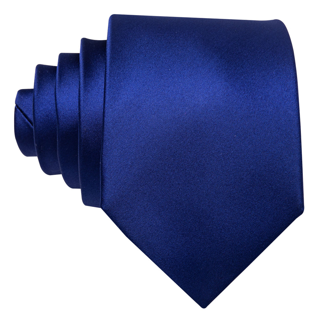 Sapphire Blue Silk Tie Set - GentCrest - View 5