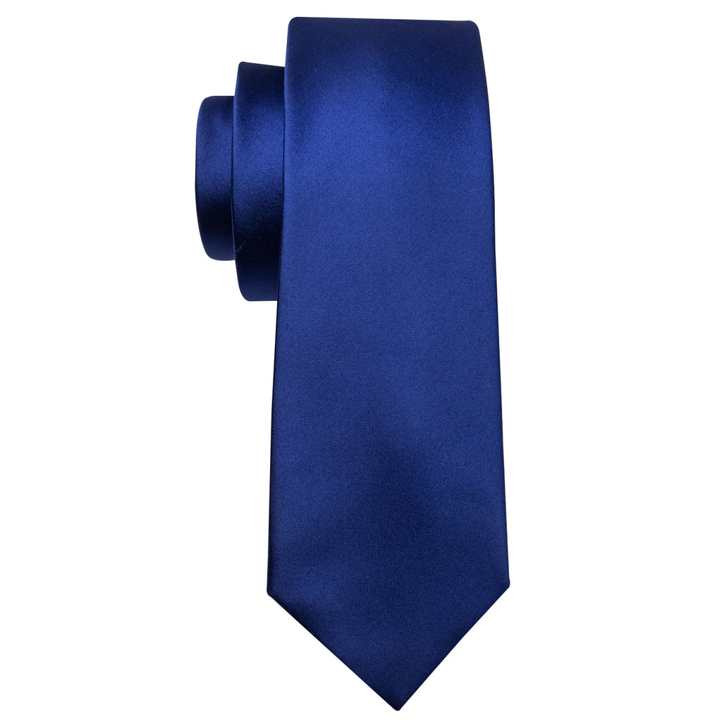 Sapphire Blue Silk Tie Set - GentCrest - View 4