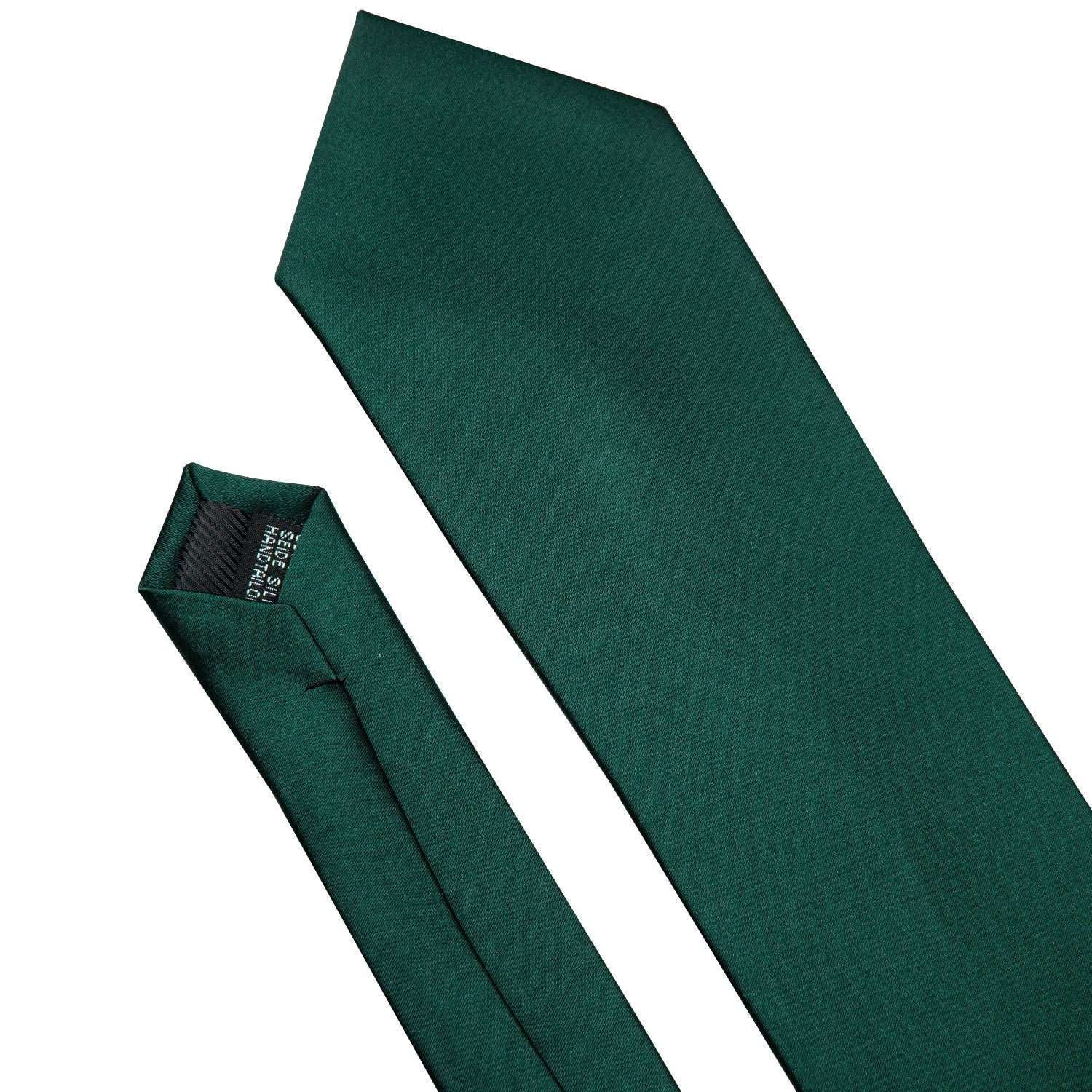 Solid Green Silk Tie Set - GentCrest - View 5