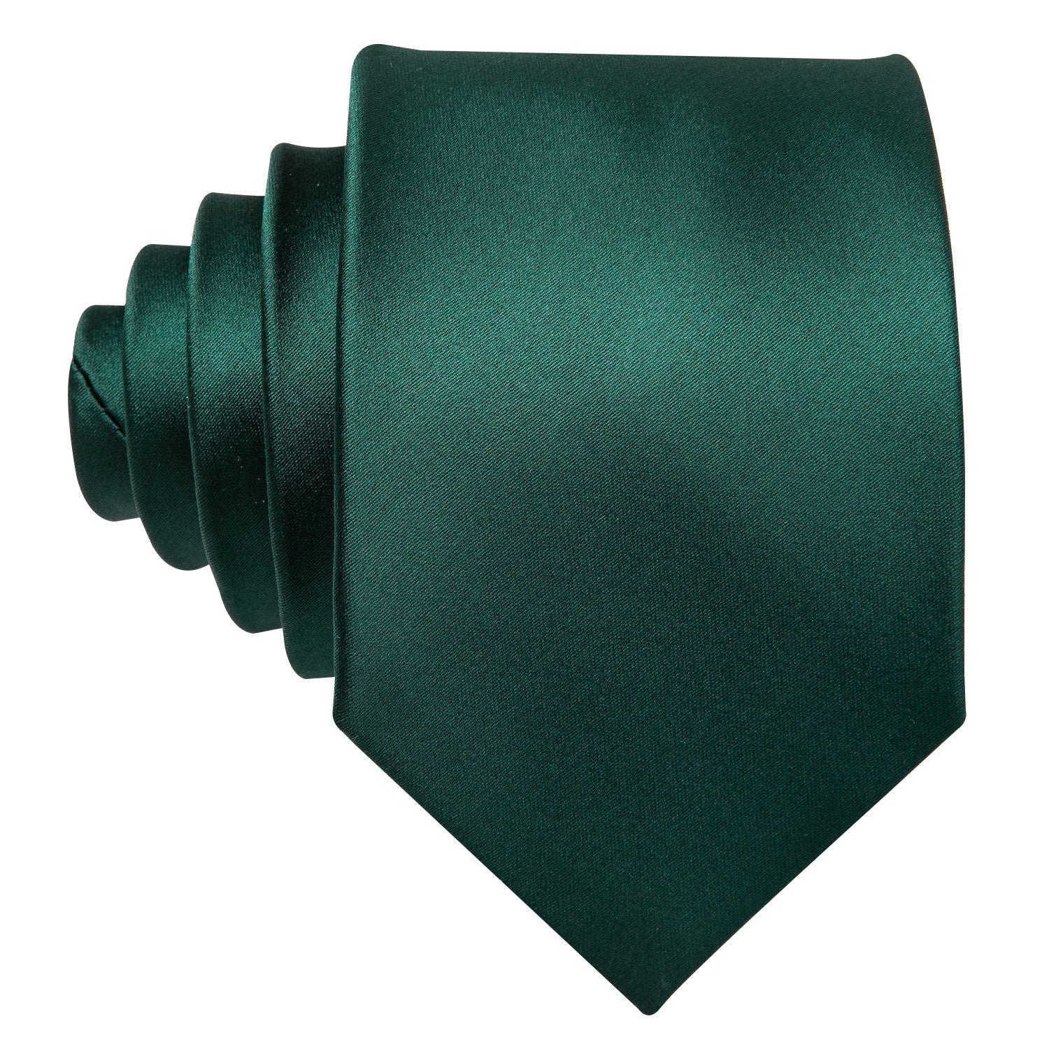 Solid Green Silk Tie Set - GentCrest - View 3