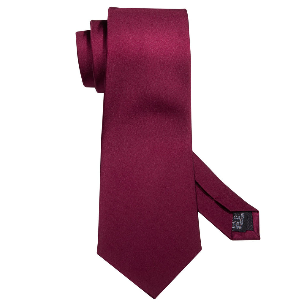 GentCrest Red Solid Tie Hanky Cufflinks Set - Image 2