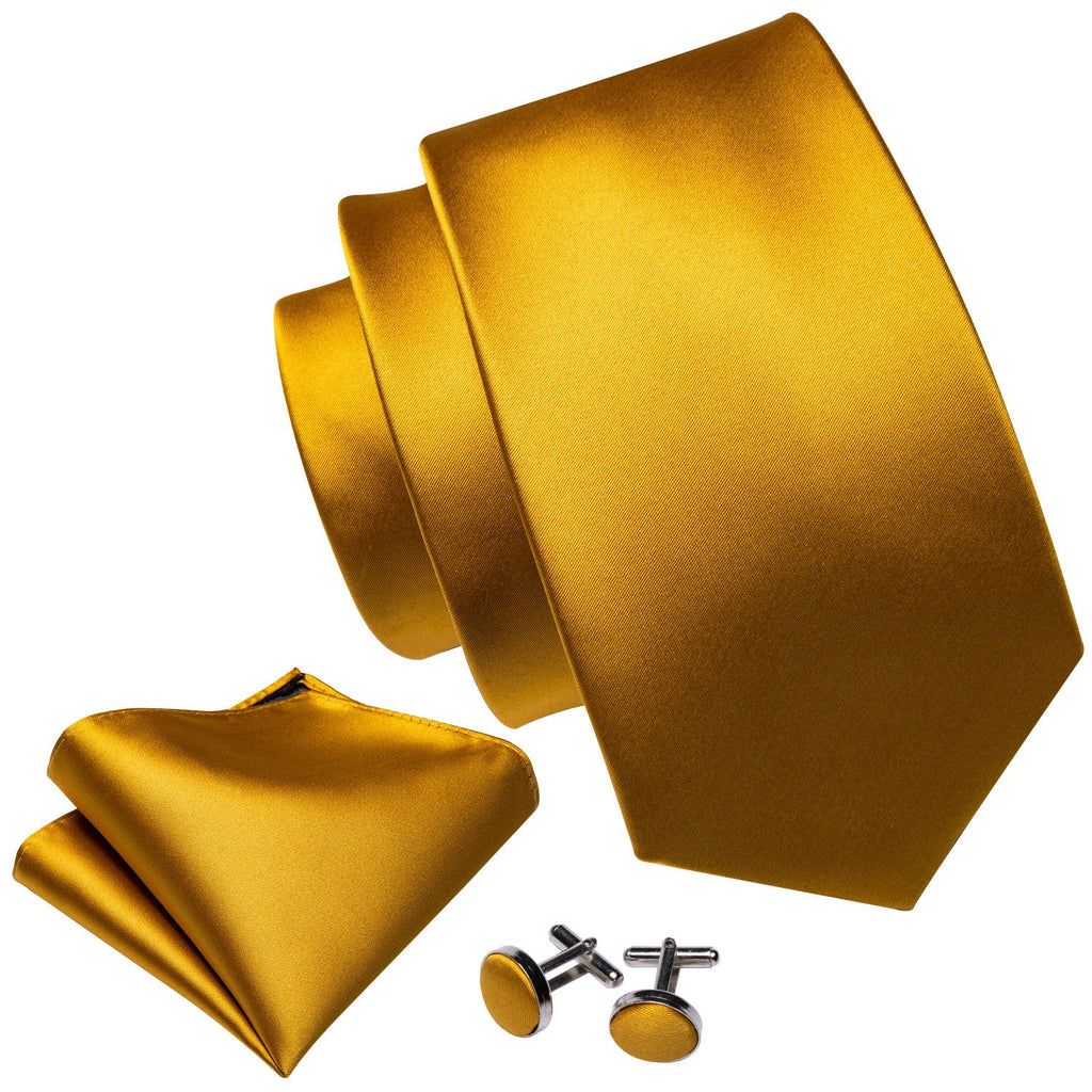 GentCrest Gold Solid Tie Hanky Cufflinks Set - Image 4