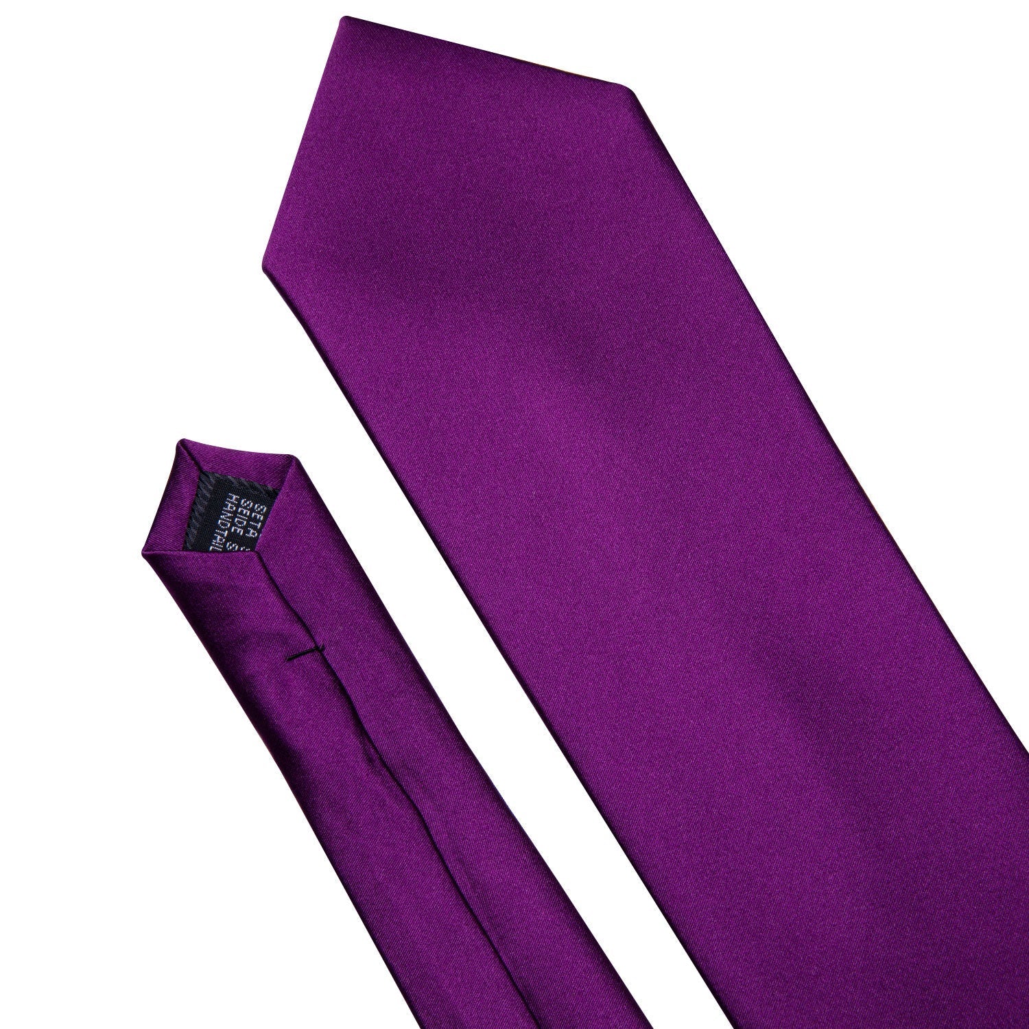 GentCrest Purple Solid Tie Hanky Cufflinks Set - Image 4