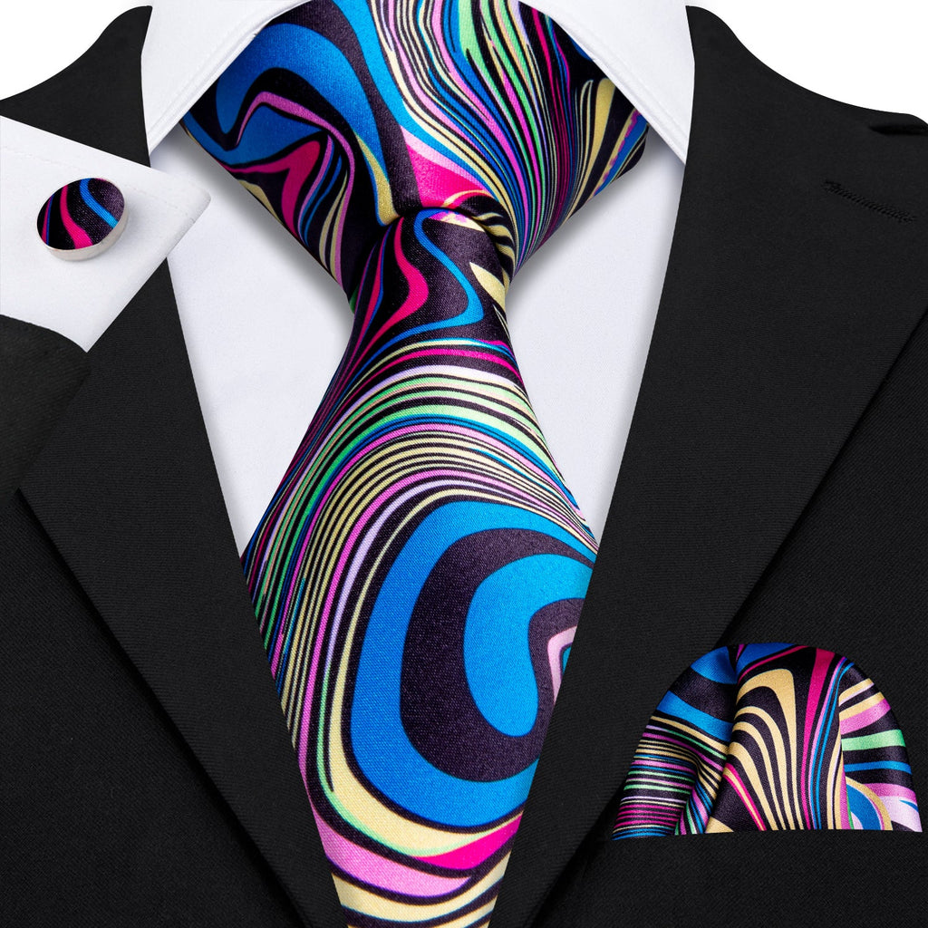 GentCrest Blue Novelty Tie Hanky Cufflinks Set - Image 1