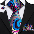 GentCrest Blue Novelty Tie Hanky Cufflinks Set - Image 1