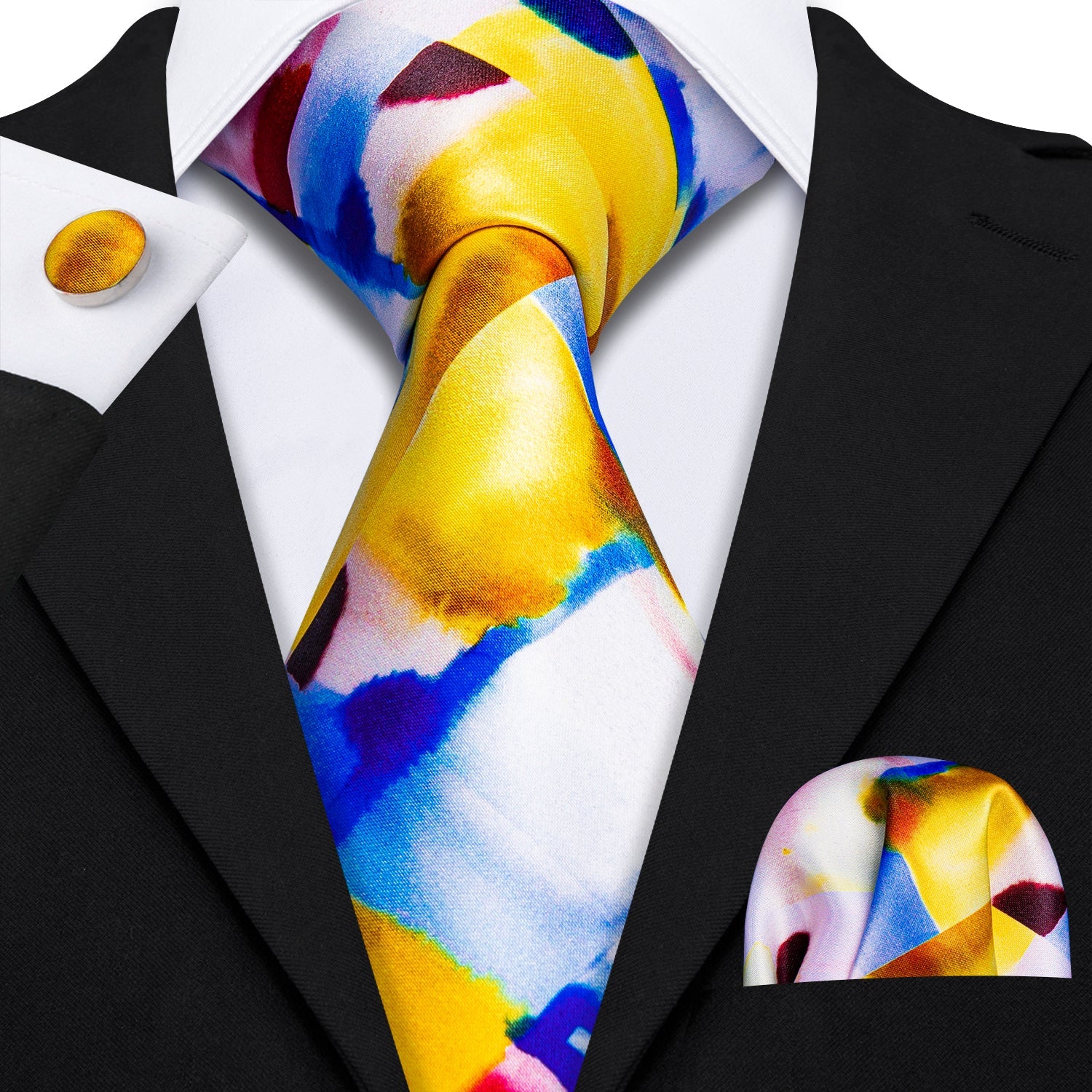 GentCrest Blue Novelty Tie Hanky Cufflinks Set - Image 1
