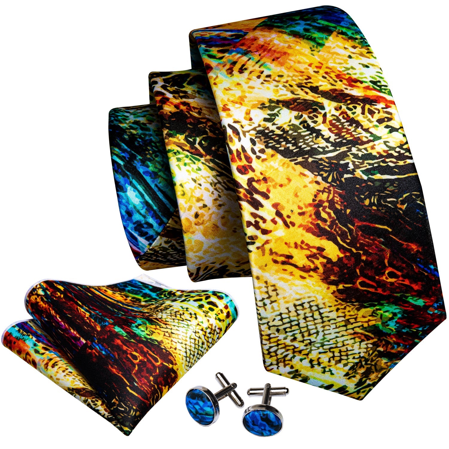 GentCrest Black Novelty Tie Hanky Cufflinks Set - Image 2